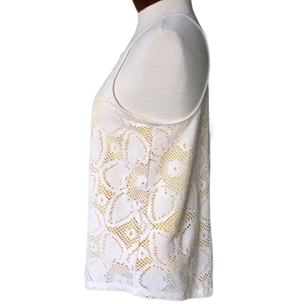 Anthropologie Lace Overlay Cosette High Neck Top - Picture 7 of 8